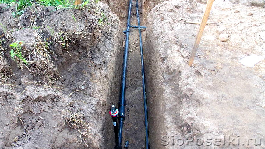 Разводка газопровода выполнена подземным способом до каждого участка